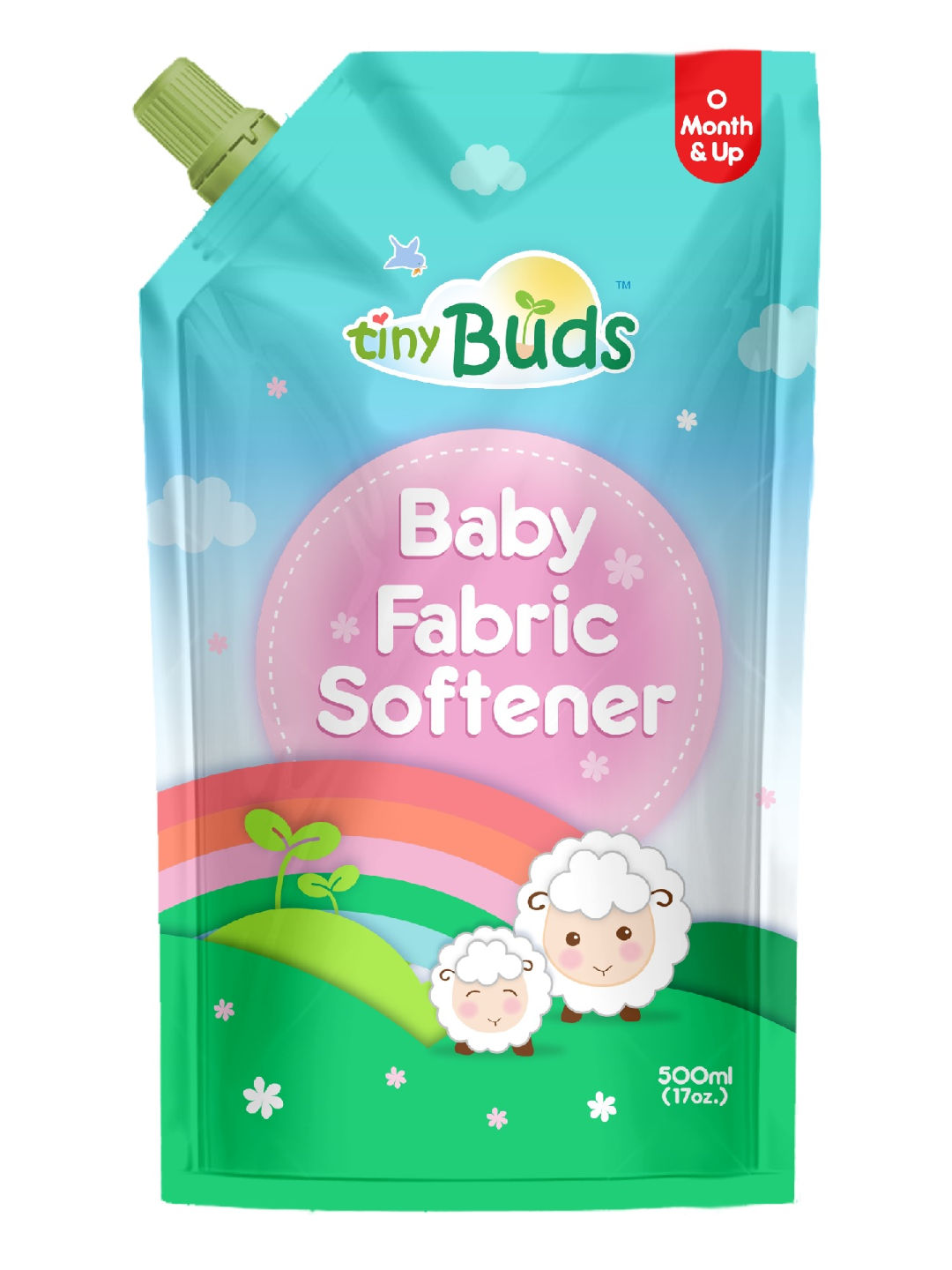 Tiny Buds Natural Fabric Softener for Babies Pouch (500ml) edamama